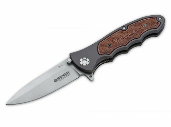 Böker Manufaktur Solingen Turbine coltello tattico 9,7 cm alluminio, palissandro
