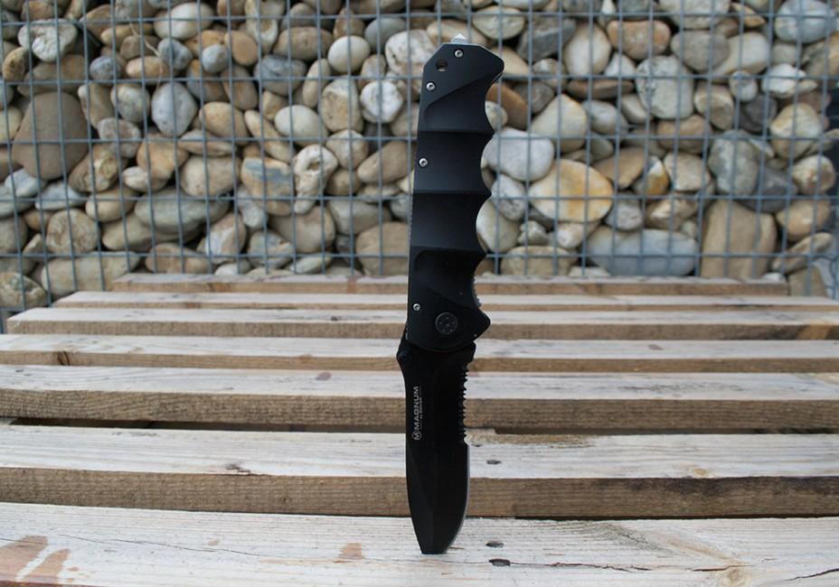 Böker Coltello Pieghevole magnum, nero, spear 23cm