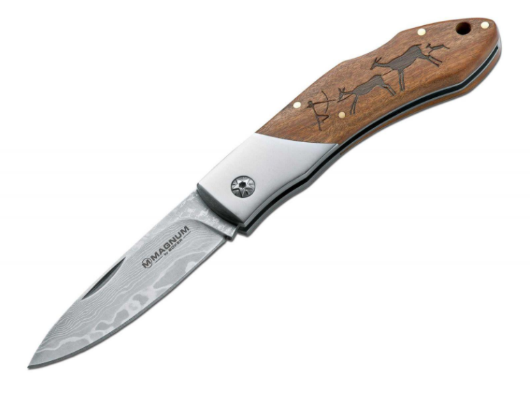 Böker Magnum coltello pieghevole Caveman Damast 19,4cm