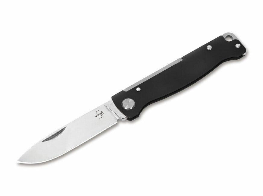 Böker Plus Atlas Black coltello tascabile 6,7 cm, nero, acciaio inox
