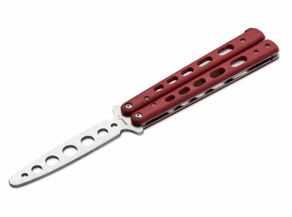 Böker Plus Balisong Trainer coltello da allenamento 10,3 cm, rosso, G10
