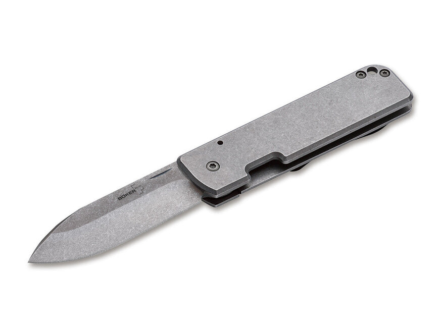 Böker Plus Lancer 42 Steel coltello tascabile ambidestro 7,3 cm, stonewash