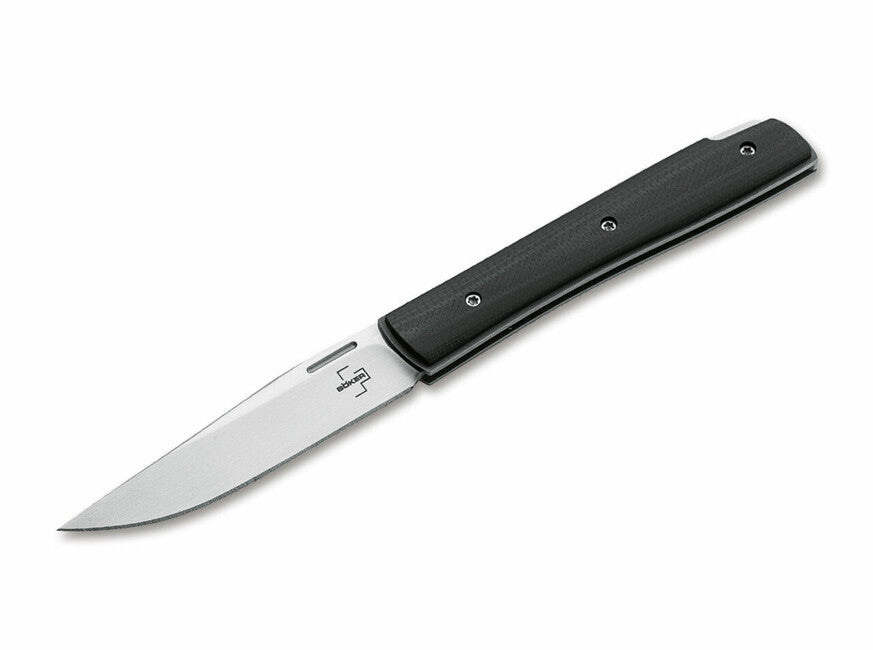 Böker Plus Urban Trapper Petite Backlock coltello da tasca 7 cm, nero, G10