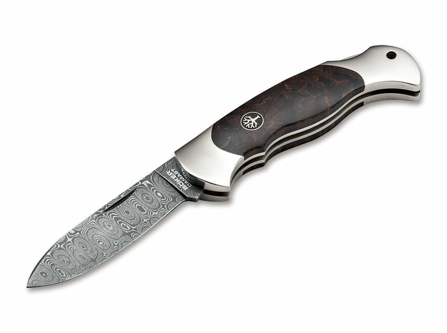 Böker Scout Spearpoint coltello da tasca 7,9 cm, damasco betulla