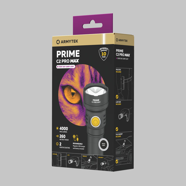 ArmyTek Prime C2 Pro Max torcia elettrica ricaricabile usb 4000 lm