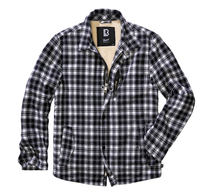 Brandit Classic Sherpa giacca, bianco-nero
