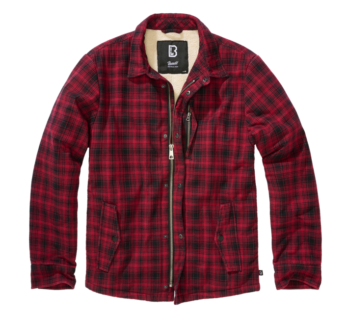 Brandit Classic Sherpa giacca, nero-rosso