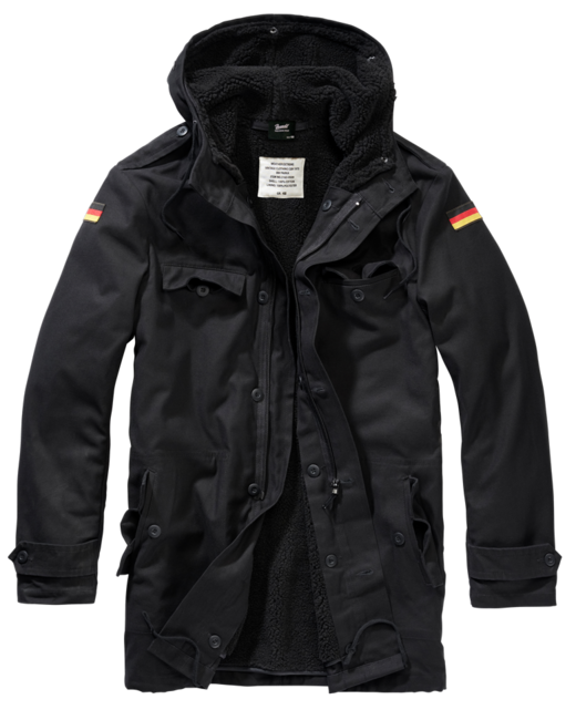 Brandit Parka BW con bandiera, nero