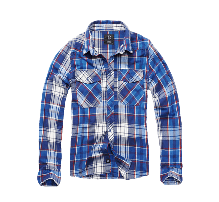 Brandit Check camicia a maniche lunghe, blu navy