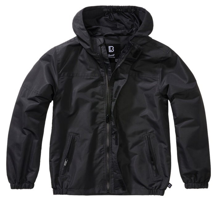 Brandit Kids Summer Frontzip giacca a vento, nera
