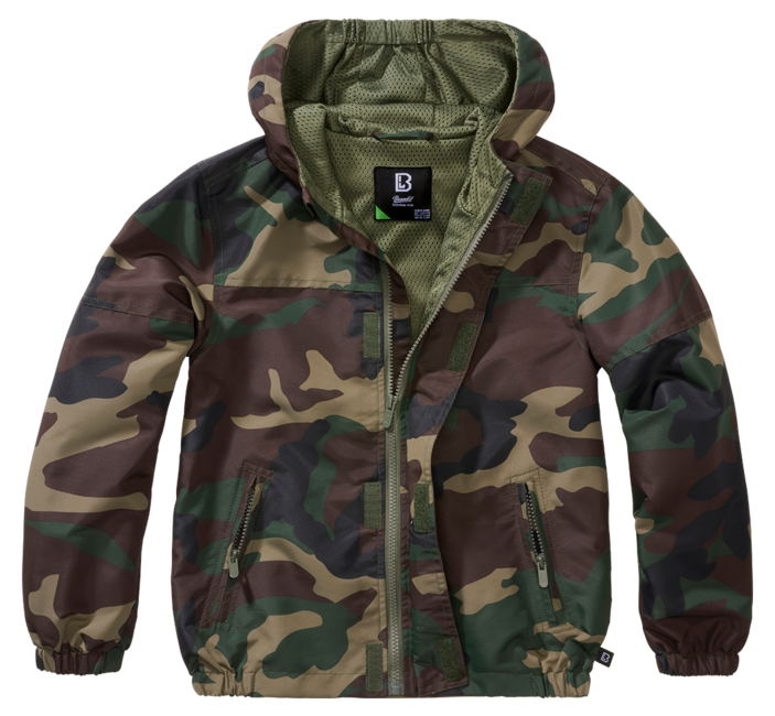 Brandit Kids Frontzip giacca a vento , woodland