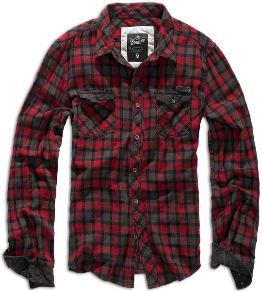 Brandit Duncan camicia, rosso marrone