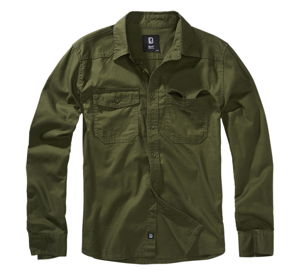 Brandit Flanellshirt camicia, oliva