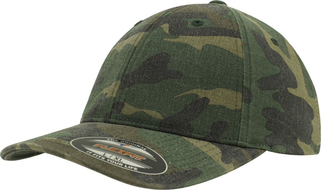 Brandit Flexfit Garment Camo berretto con effetto lavato, woodland