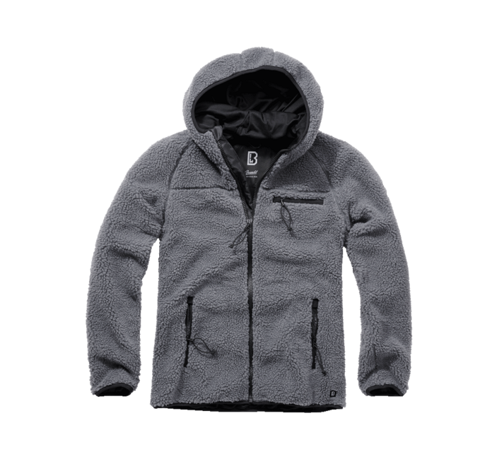 Brandit Teddyfleece Worker giacca in pile con cappuccio, antracite