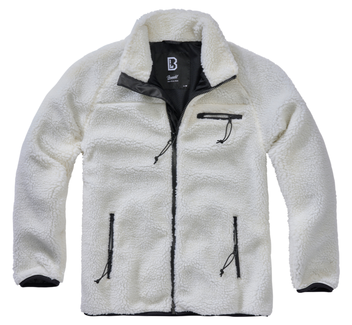 Brandit Teddyfleece giacca in pile, bianca
