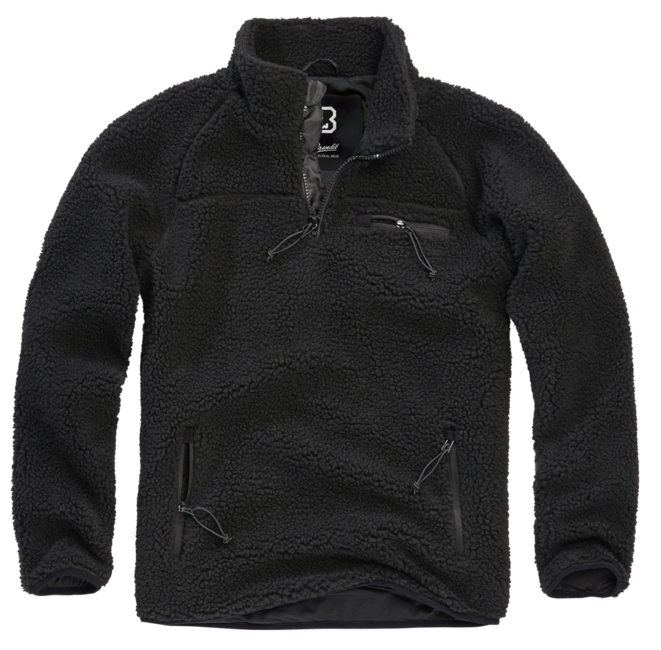 Brandit Teddyfleece Troyer giacca in pile, nera