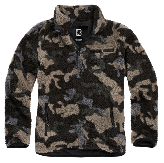Brandit Teddyfleece Troyer giacca in pile, darkcamo