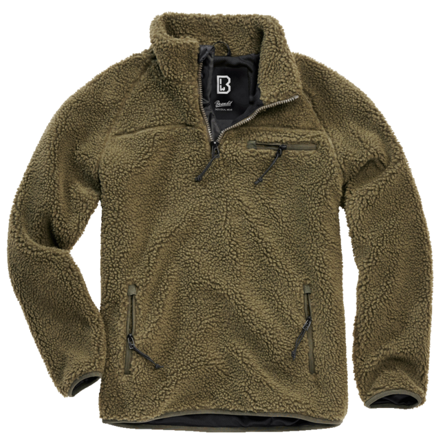 Brandit Teddyfleece Troyer giacca in pile, oliva