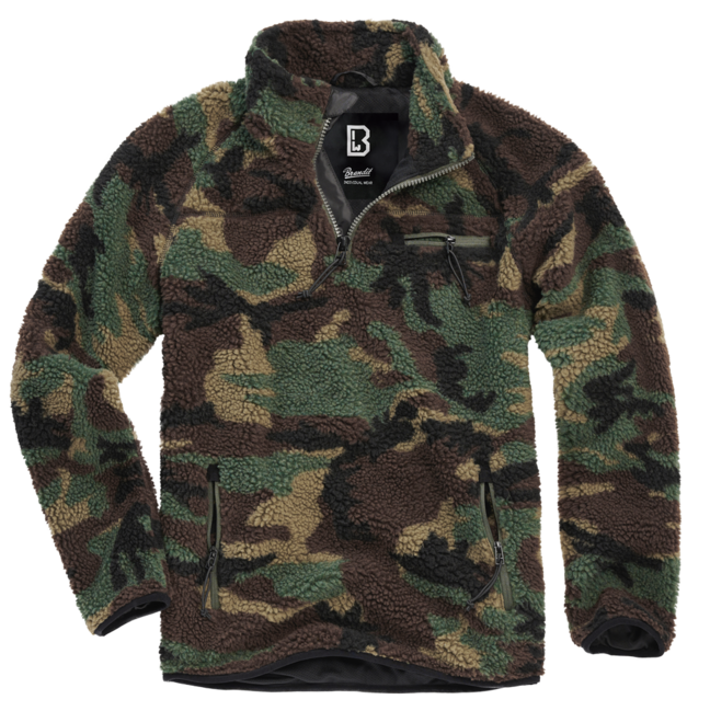 Brandit Teddyfleece Troyer giacca in pile, terra di bosco