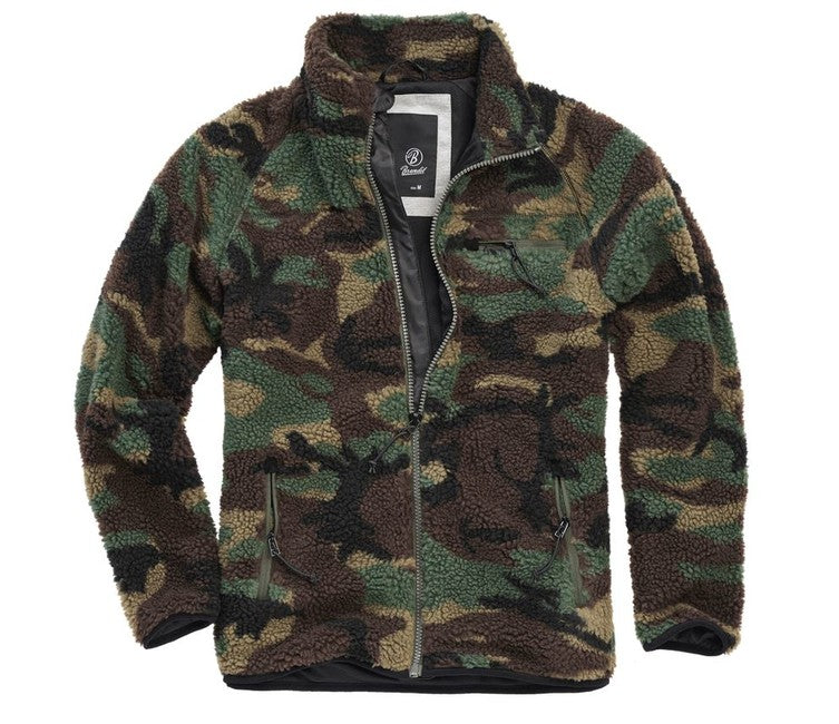 Brandit Teddyfleece giacca in pile, terra di bosco