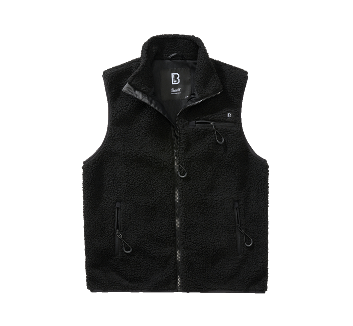Brandit Teddyfleece gilet in pile, nero