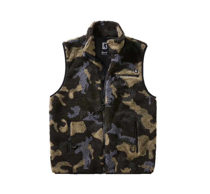 Brandit Teddyfleece gilet in pile, darkcamo