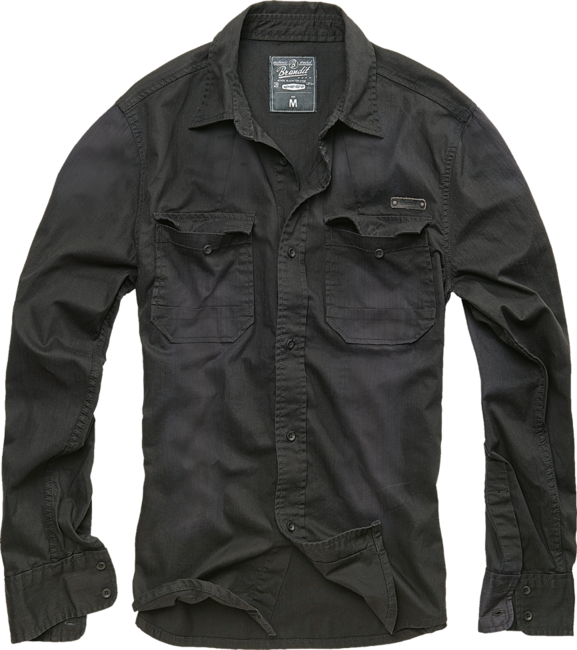 Brandit Hardee camicia a maniche lunghe, nera