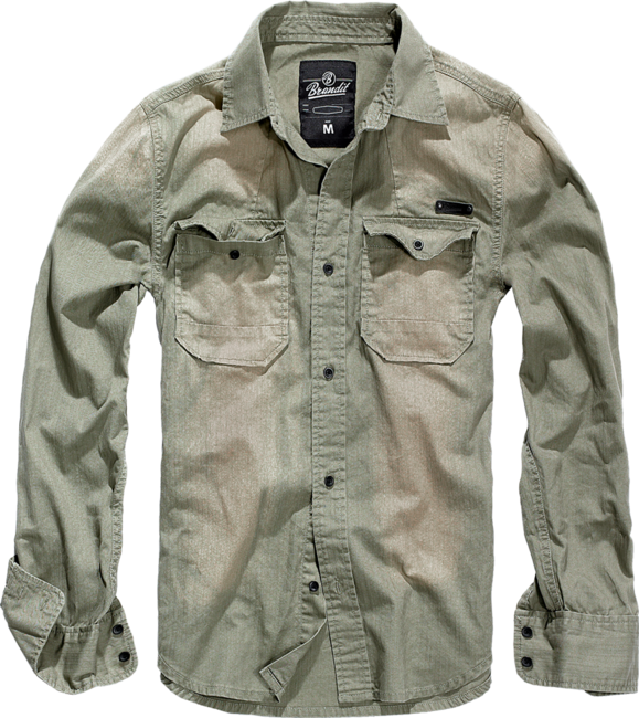 Brandit Hardee camicia a maniche lunghe, oliva