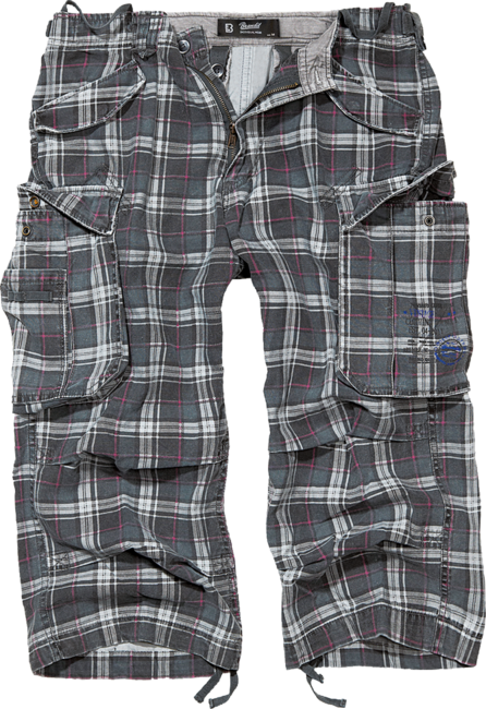Brandit Industry Vintage pantaloncini 3/4, grigio scuro/viola
