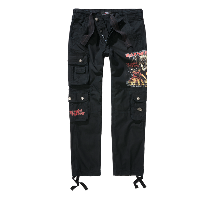 Brandit Iron Maiden Pantaloni Pure Slim, neri