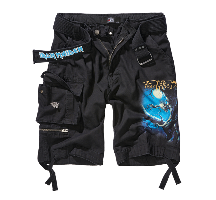 Brandit Iron Maiden Savage shorts, nero