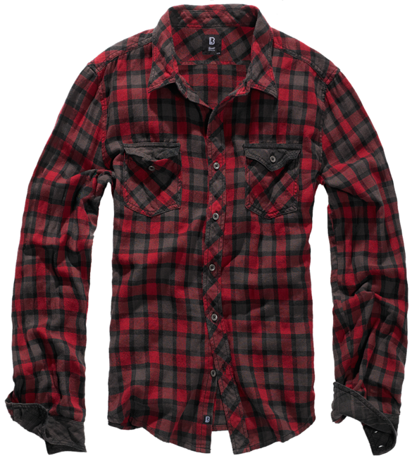 Brandit Duncan camicia a maniche lunghe, rosso-marrone
