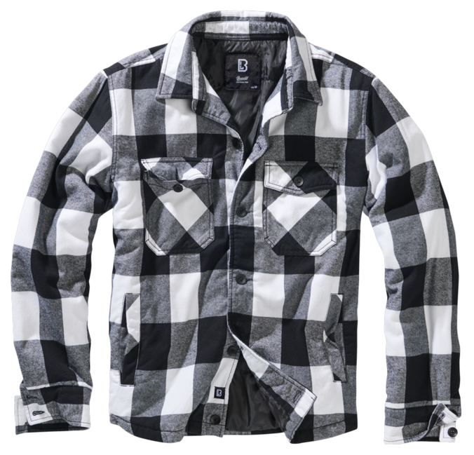 Brandit Lumber giacca, bianco-nero