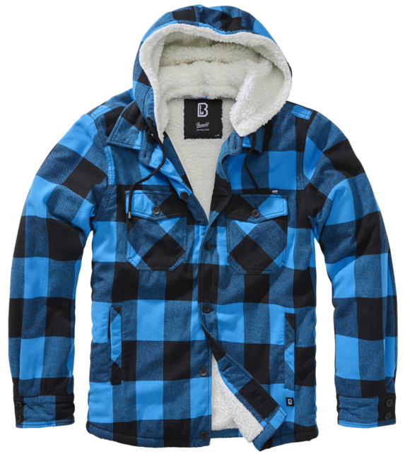 Brandit Lumber giacca con cappuccio, nero/blu