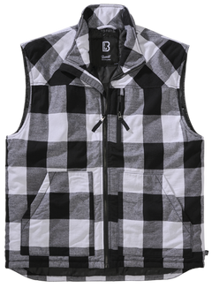 Brandit Lumber gilet, bianco/nero