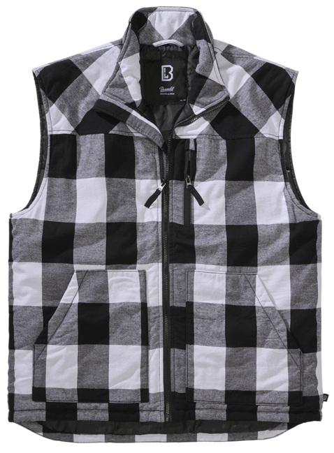 Brandit Lumber gilet, bianco/nero