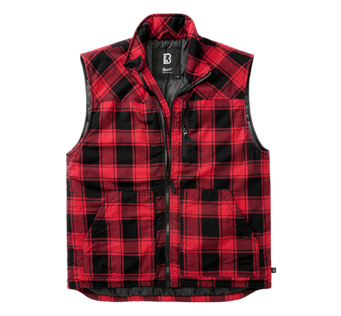 Brandit Lumber gilet, rosso/nero