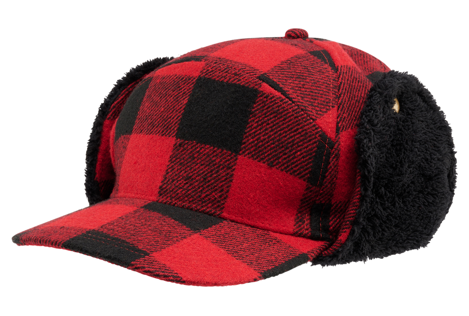 Brandit Lumberjack berretto invernale, rosso e nero