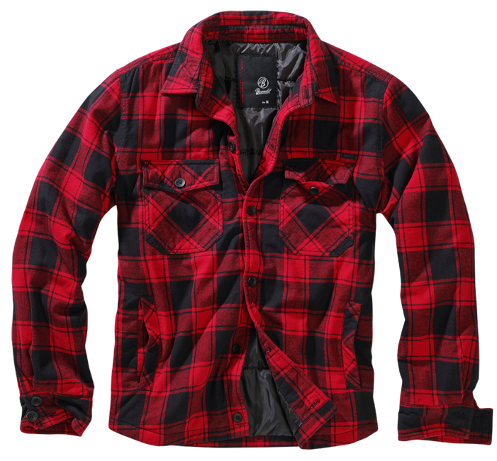 Brandit Lumberjacket giacca, rossa e nera