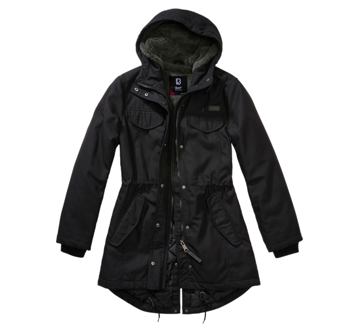 Brandit Marsh lake parka giacca invernale da donna con cappuccio, nera