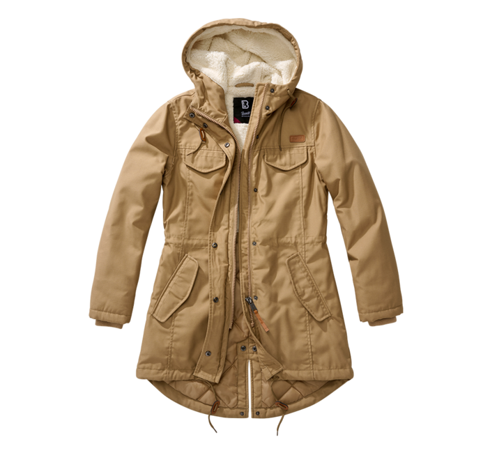 Brandit Marsh lake parka giacca invernale da donna con cappuccio, kaki
