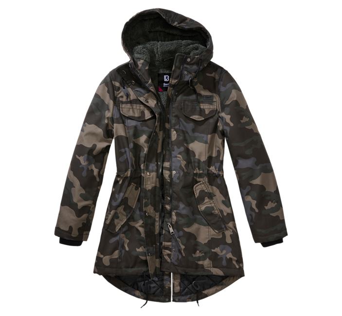Brandit Marsh lake parka giacca invernale da donna con cappuccio, darkcamo