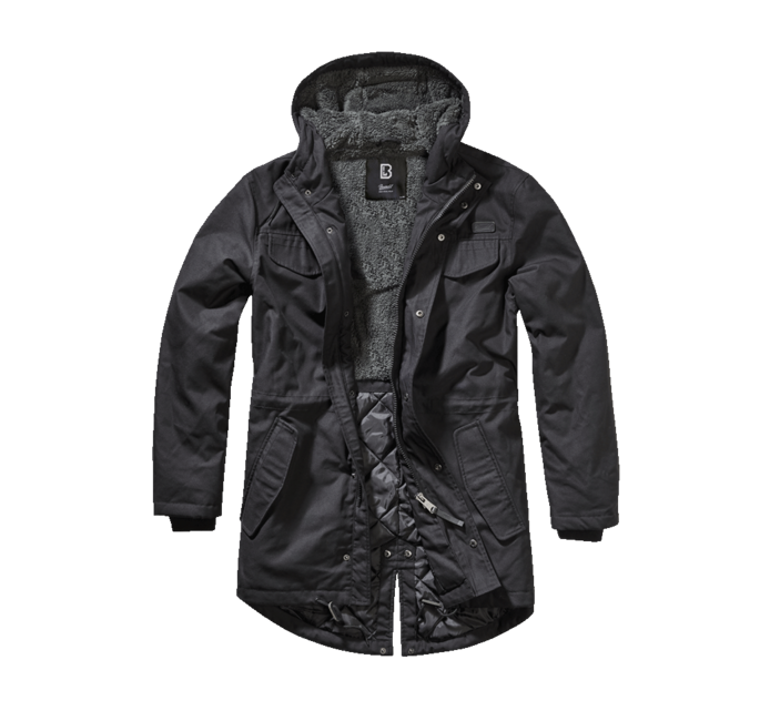 Brandit Marsh Lago Teddyparka, nero