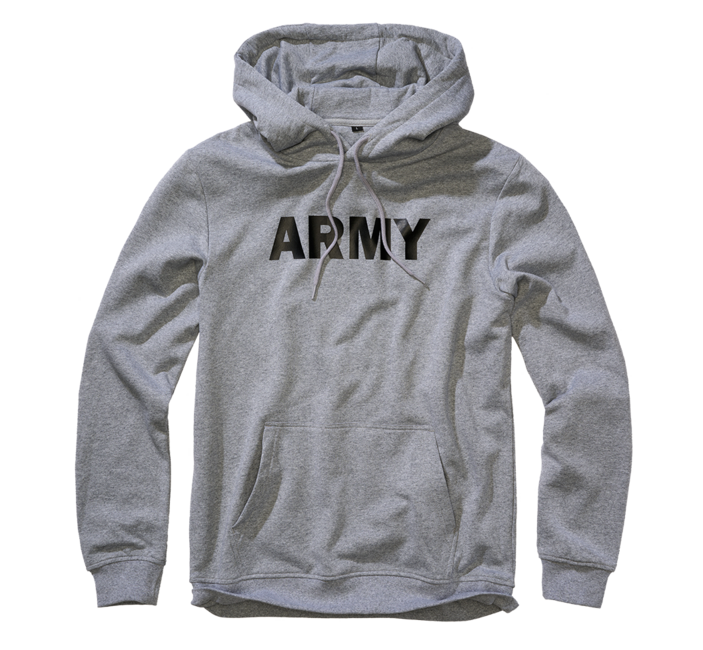Brandit Army felpa con cappuccio, grigia melange