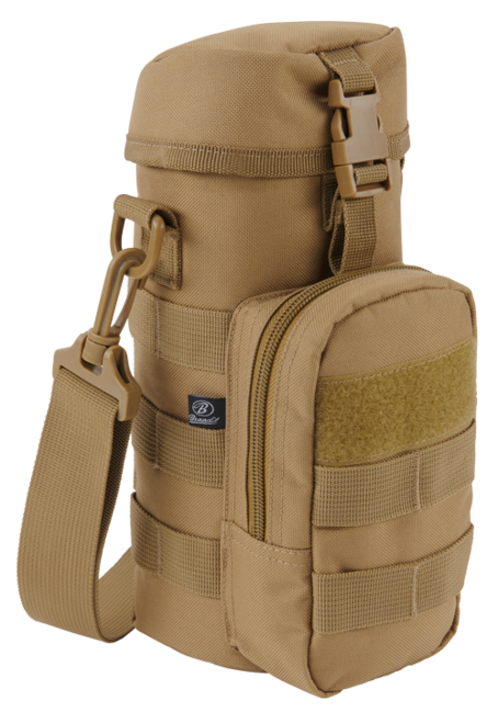 Brandit Custodia per bottiglia Molle con tasca II, kaki