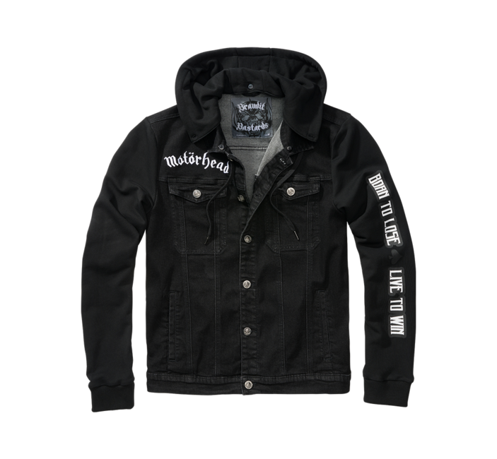 Brandit Motörhead giacca di jeans cradock, nero-nero