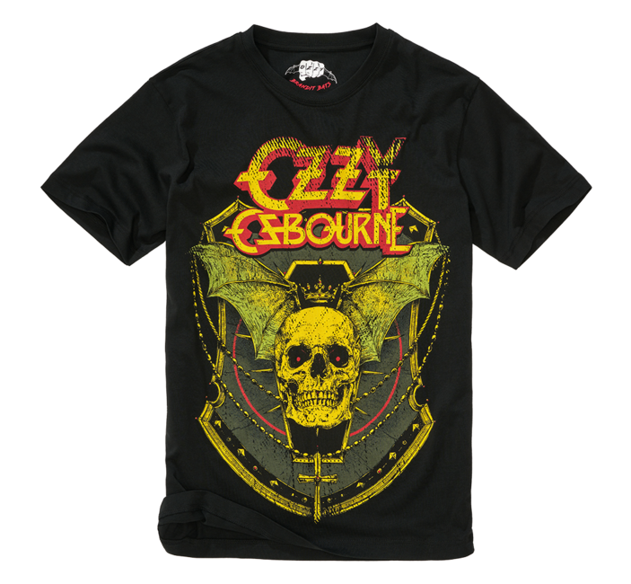 Brandit Ozzy Maglietta Skull, nero