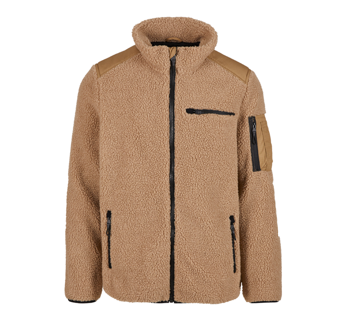 Brandit Ramble Giacca in pile da uomo Teddyfleece, camel