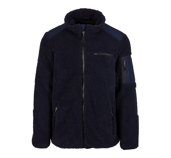 Brandit Ramble Giacca in pile da uomo Teddyfleece, blu navy